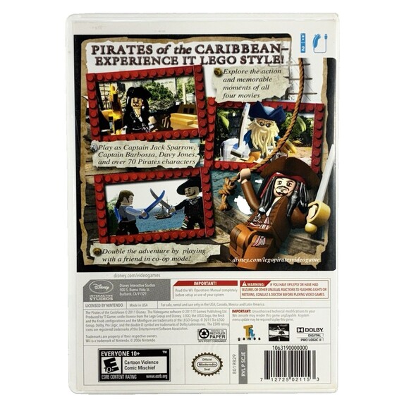 Lego Pirates of the Caribbean 2011 Nintendo Wii Complete With Manual Tested - Picture 3 of 9